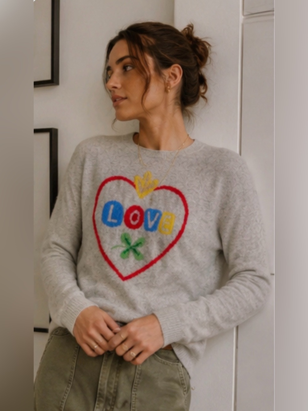 Anthropologie Nathalie Lete Love Cashmere Sweater Sz XS - Picture 2 of 14
